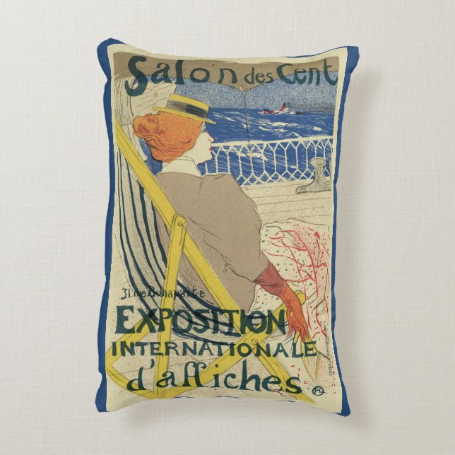 Coussins Décoratifs Salon des Cents de Toulouse Lautrec, Art Nouveau (Dos(Vertical))