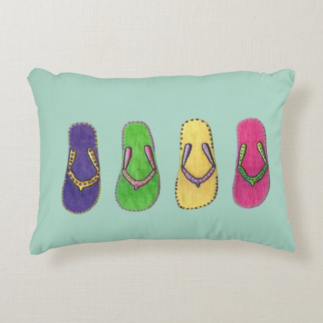 Coussins Décoratifs Sandales de plage (Devant)