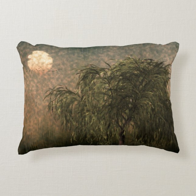 Coussins Décoratifs Saule au coucher du soleil (Devant)