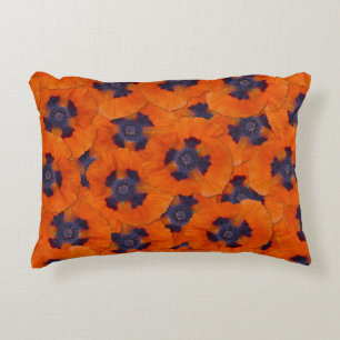 Coussins Décoratifs Scarlet Orange Poppy Motif sans joint