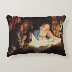 Coussins Décoratifs Scène de la Nativité de la Sainte Famille Noël Rel