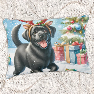 Coussins Décoratifs Scène de Noël du chien chiot du Labrador Retriever