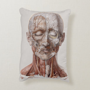 Coussins Décoratifs Science d'anatomie humaine vintage, tête gorge nez