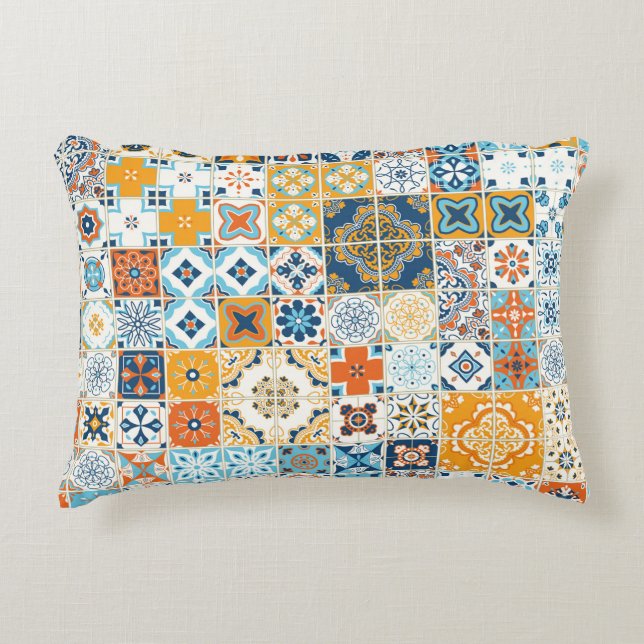 Coussins Décoratifs Seamless pattern with with Portuguese tiles. illus (Devant)