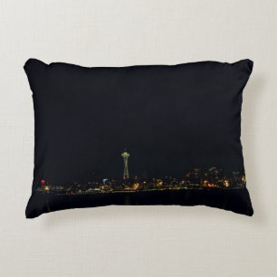Coussins Décoratifs Seattle Skyline la nuit