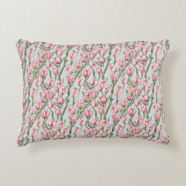 Coussins Décoratifs Sérénité de rangée rose (Devant)