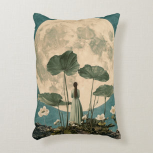 Coussins Décoratifs Sérénité Lune - Scène Lotus Vintage