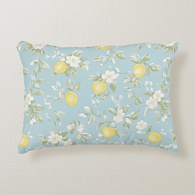 Coussins Décoratifs Shabby Chic Lemon Floral Series Design #5 (Devant)