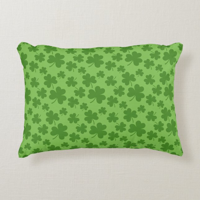 Coussins Décoratifs Shamrock de la Saint Patrick Motif Clover (Devant)