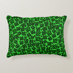 Coussins Décoratifs Shamrock Empreinte de léopard en forme de Saint Pa