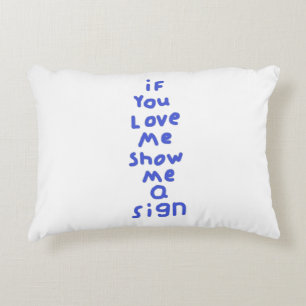 Coussins Décoratifs si vous m'aimez, montrez-moi un panneau texte art