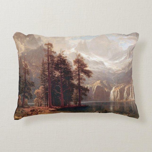 Coussins Décoratifs Sierra Nevada d'Albert Bierstadt, 1871 (Devant)