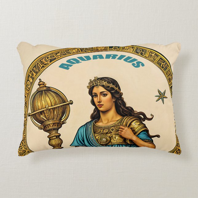 Coussins Décoratifs signe aquarius du zodiaque (Devant)