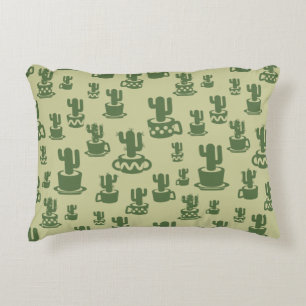 Coussins Décoratifs Silhouette de cactus succulent dans les tasses et
