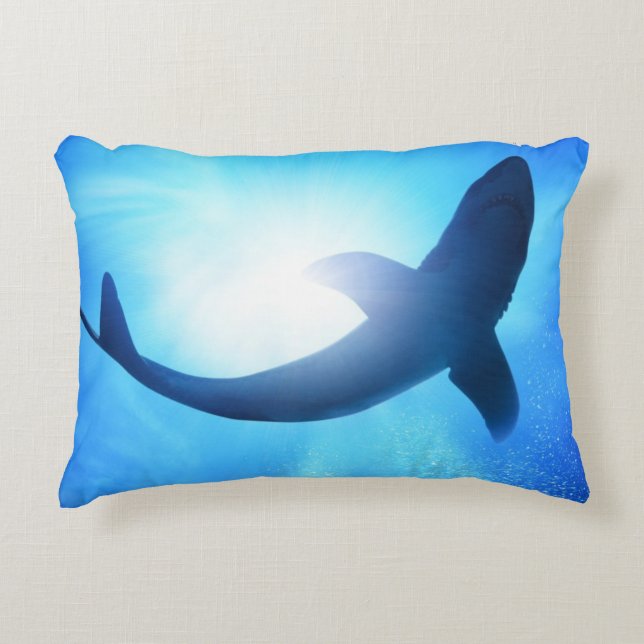 Coussins Décoratifs Silhouette de requin d'océan profond (Devant)
