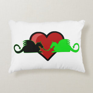 Coussins Décoratifs Silhouette Dragon Love