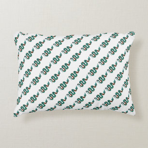 Coussins Décoratifs Silhouette imprimée serpent brun et sarcelle