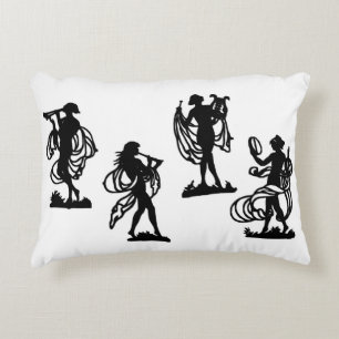 Coussins Décoratifs silhouettes grecques anciennes de l'impression Mus