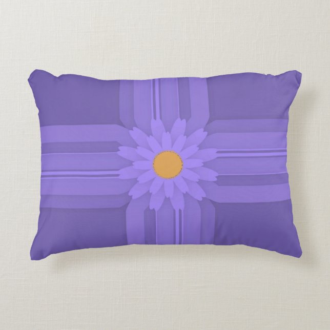Coussins Décoratifs Simple Fleur Violette sur Croix Moderne (Devant)