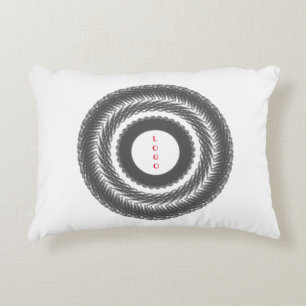 Coussins Décoratifs simple personnalisé BLACK mandala monogramme ajout