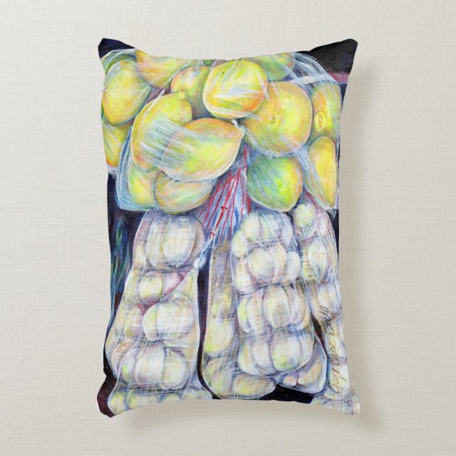 Coussins Décoratifs Singapour : Les merveilles des marchés occidentaux (Devant(Vertical))