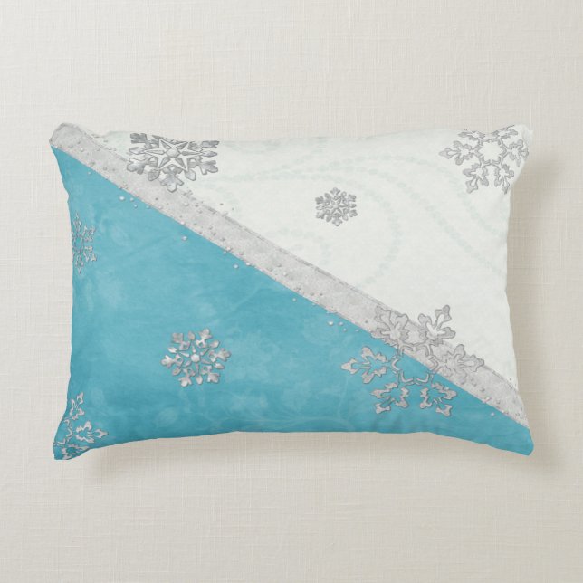 Coussins Décoratifs Snowflakes & Peppermenthe Holiday (Devant)