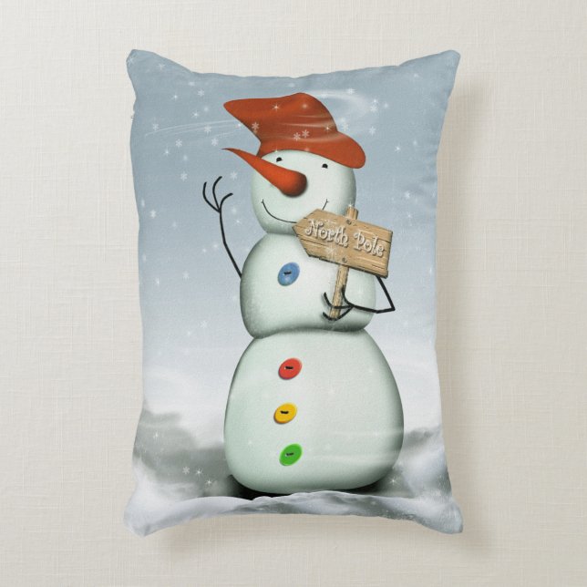 Coussins Décoratifs Snowman du Pôle Nord (Devant(Vertical))
