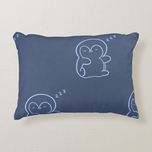 Coussins Décoratifs Soft Penguin Night Pillow | Calm Cozy Sleep Design (Devant)