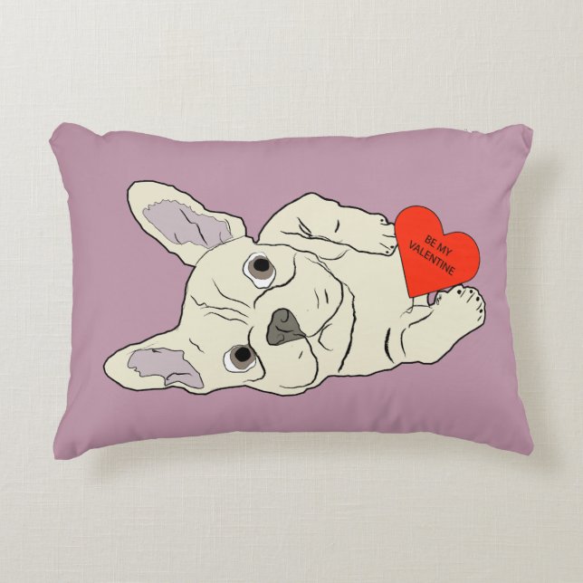Coussins Décoratifs Sois mon Valentin, chien (Devant)