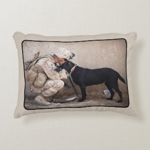 Coussins Décoratifs Souder avec l'accent de l'amour de chien militaire