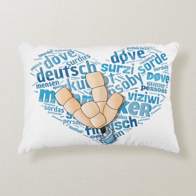 Coussins Décoratifs Sourd-main - Amour-Cœur (Devant)