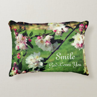 Coussins Décoratifs Souriez Dieu Vous Aime Fleurs Inspiration