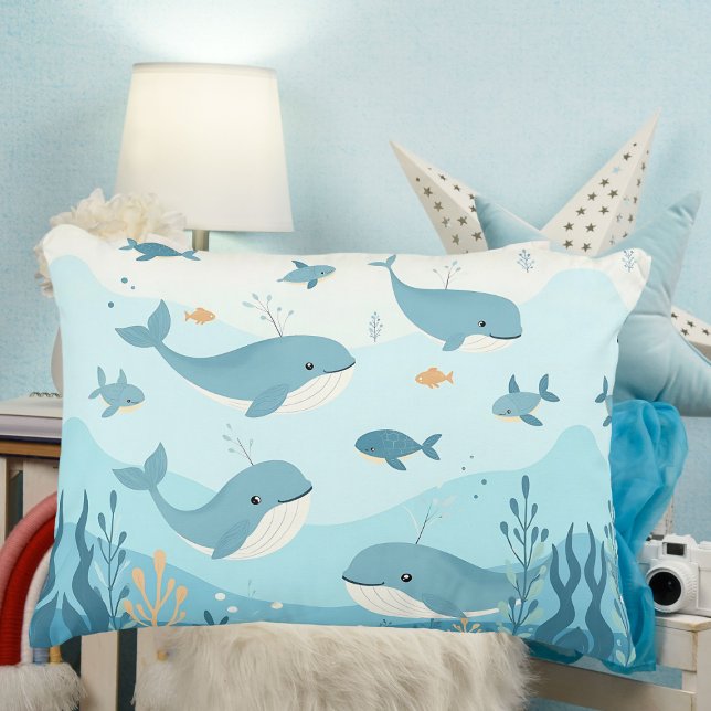 Coussins Décoratifs Sous la mer Baleines et poissons (Créateur téléchargé)