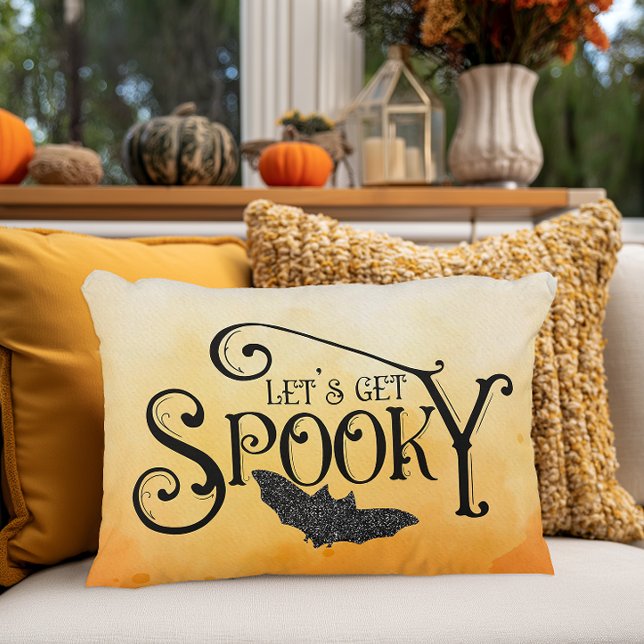 Coussins Décoratifs Soyons Éffrayants pour l'Halloween (Let's Get Spooky Decorative Halloween Throw Pillow)