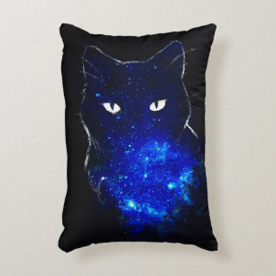 Coussins Décoratifs Space Cat Black Cat Cadeau, Cute Kitten Galaxy Cad