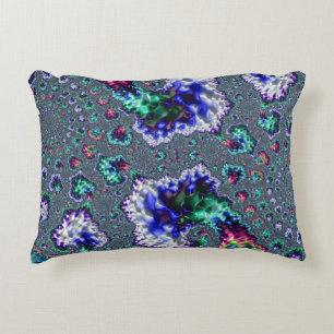 Coussins Décoratifs Spirale Abstraite Fractale Colorée Trippy Groovy