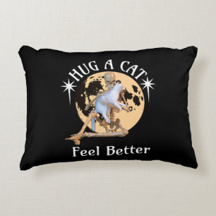 Coussins Décoratifs Squelette de chat câlin au clair de lune Confort H