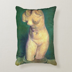 Coussins Décoratifs Statuette en plâtre de torse féminin par Vincent v