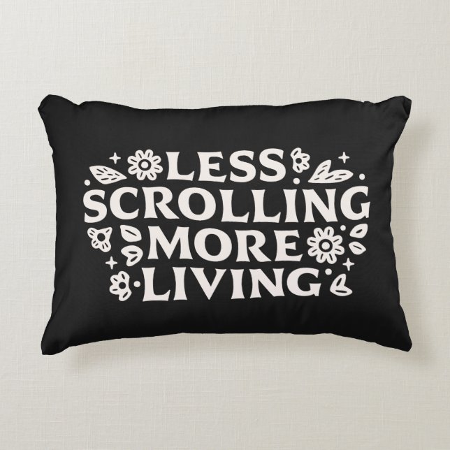 Coussins Décoratifs Stop scrolling doomscrolling quotes aesthetic (Devant)