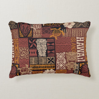 Coussins Décoratifs Style hawaïen motif tribal tissu patchwork