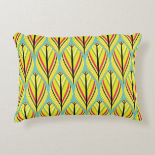 Coussins Décoratifs style indien plumes sans couture motif en jaune b