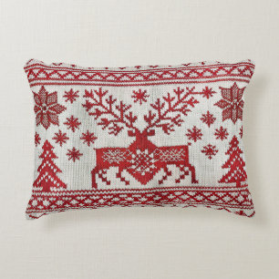 Coussins Décoratifs Style nordique Brodé Oreiller de Noël