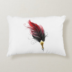 Coussins Décoratifs Stylo rouge en plumes avec nib or