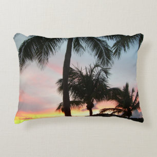 Coussins Décoratifs Sunset Palms Tropical Paysage Photographie