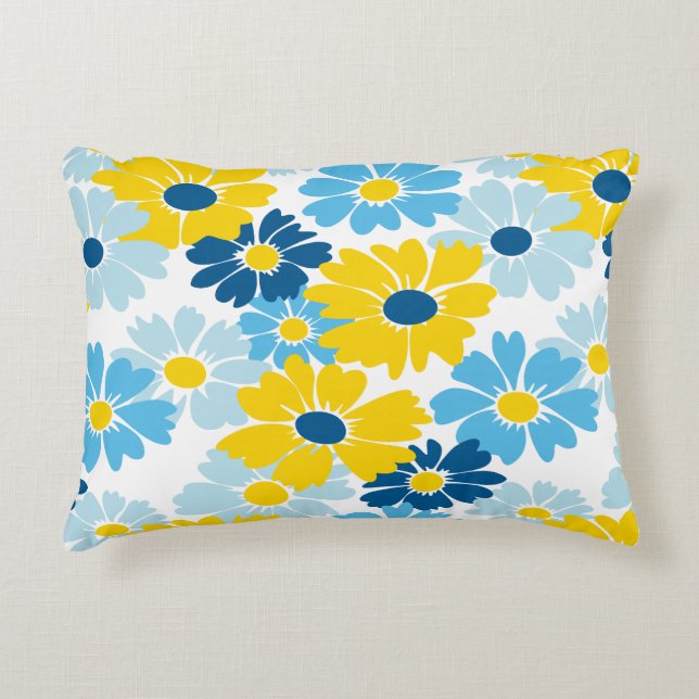 Coussins Décoratifs Sunshine Blue Sky Blooming Daisy (Devant)