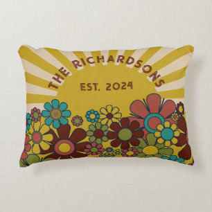 Coussins Décoratifs Sunshine Retro Garden Vintage 60s les années 70 Pe