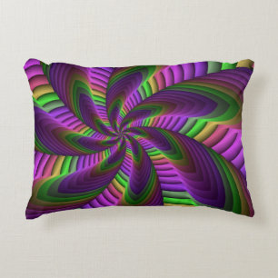 Coussins Décoratifs Super Énergétique coloré Neon Motif fractal