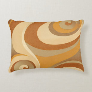 Coussins Décoratifs Super Orange Gold Brown Mid Century Moderne