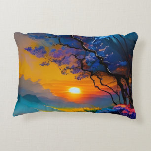 Coussins Décoratifs Superbe lever de soleil sur l'étang