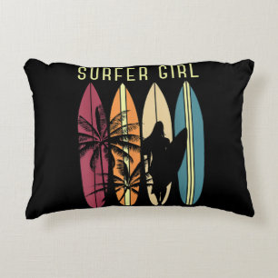 Coussins Décoratifs Surfer Girl Surf Surf Femmes Filles Surf une fois